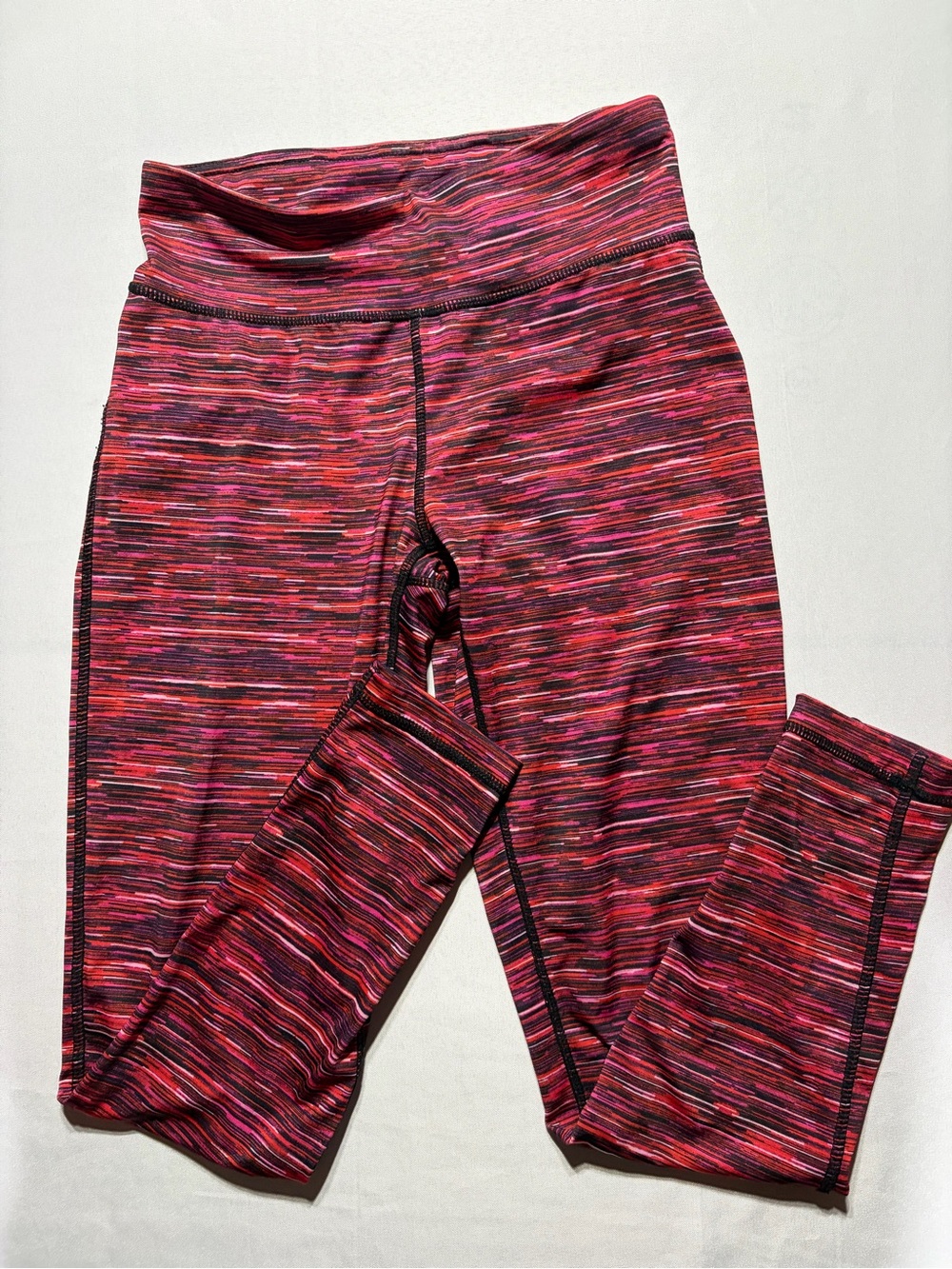 Everlast Sport Women’s Small Pink/Red Multi Stripe Compression Active Leggings